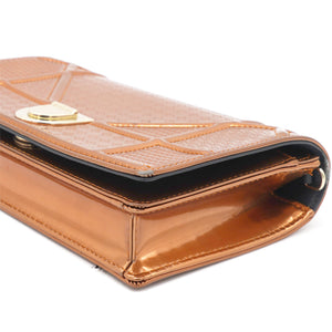 Bronze Leather Diorama Wallet on Chain