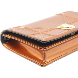 Bronze Leather Diorama Wallet on Chain