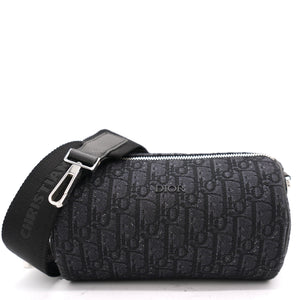 HOMME Oblique Canvas Men Roller Messenger Black/Grey