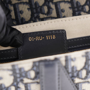 Blue Oblique Canvas Saddle Bag
