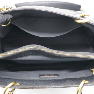 Beige Quilted Caviar Leather Grand Shopper GST Tote