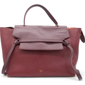 Grained Calfskin Mini Belt Bag Light Burgundy