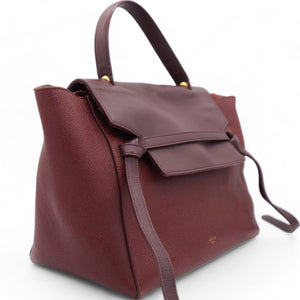 Grained Calfskin Mini Belt Bag Light Burgundy