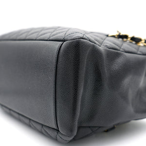 Beige Quilted Caviar Leather Grand Shopper GST Tote