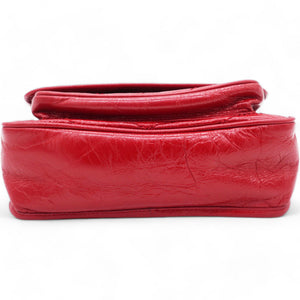 Crinkled Calfskin Matelasse Monogram Baby Niki Chain Satchel Rouge Eros