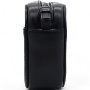Calfskin Lipstick Logo XS Everyday Camera Bag Black