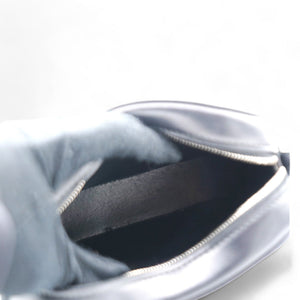 Calfskin Lipstick Logo XS Everyday Camera Bag Black
