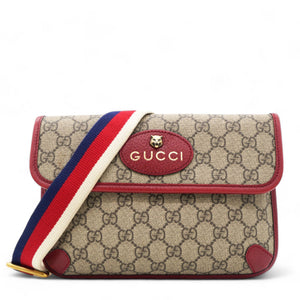 GG Supreme Web Totem Three Piece Monogram Shoulder Bag Red