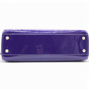 Alma Bag In Purple Embossed Monogram Patent Leather