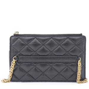 2.55 Calfskin Quilted Small Phone Case With Chain