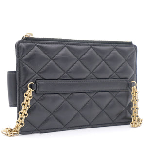 2.55 Calfskin Quilted Small Phone Case With Chain