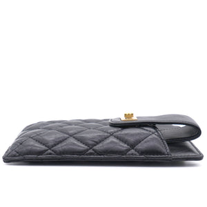 2.55 Calfskin Quilted Small Phone Case With Chain