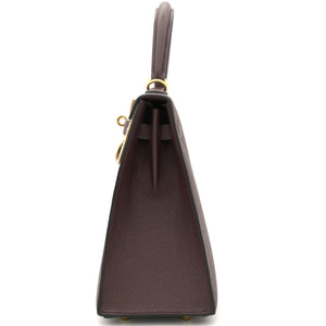 Chocolate Brown Epsom Leather Gold Hardware Kelly 25 Bag