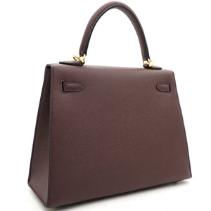 Chocolate Brown Epsom Leather Gold Hardware Kelly 25 Bag