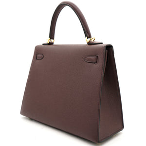Chocolate Brown Epsom Leather Gold Hardware Kelly 25 Bag