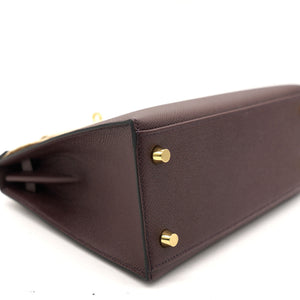 Chocolate Brown Epsom Leather Gold Hardware Kelly 25 Bag