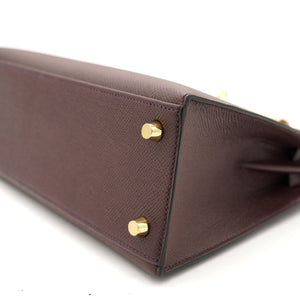 Chocolate Brown Epsom Leather Gold Hardware Kelly 25 Bag