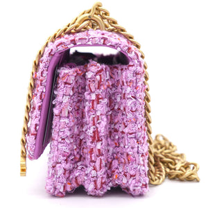Pink Tweed Card on Chain