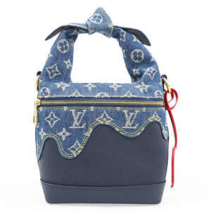 X NIGO Taurillon Monogram Denim Japanese Cruiser Blue