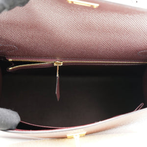 Chocolate Brown Epsom Leather Gold Hardware Kelly 25 Bag