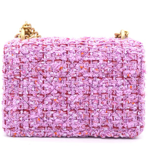 Pink Tweed Card on Chain