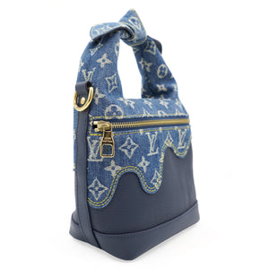 X NIGO Taurillon Monogram Denim Japanese Cruiser Blue
