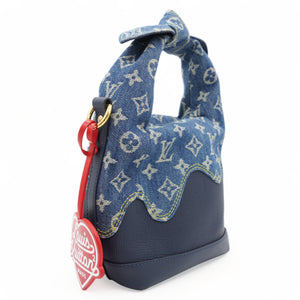 X NIGO Taurillon Monogram Denim Japanese Cruiser Blue