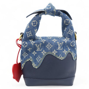 X NIGO Taurillon Monogram Denim Japanese Cruiser Blue