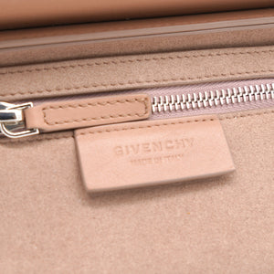 Studded Leather Bow Cut Chain Flap Nude Bag