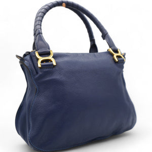 Calfskin Medium Marcie Satchel Royal