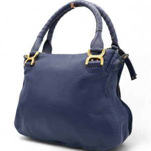 Calfskin Medium Marcie Satchel Royal