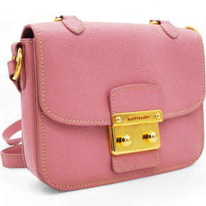 Goatskin Madras Shoulder Bag Rosa