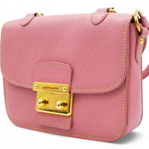 Goatskin Madras Shoulder Bag Rosa