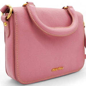 Goatskin Madras Shoulder Bag Rosa