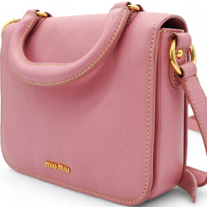 Goatskin Madras Shoulder Bag Rosa
