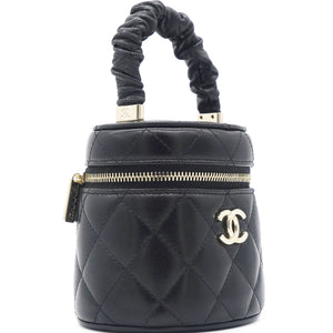 Black 22S Top Handle Mini Vanity Bag