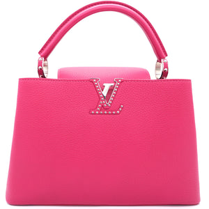 Fushia Taurillon Leather Capucines MM Bag