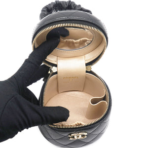 Black 22S Top Handle Mini Vanity Bag