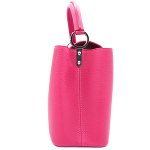 Fushia Taurillon Leather Capucines MM Bag