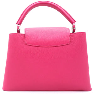 Fushia Taurillon Leather Capucines MM Bag