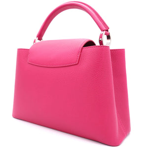 Fushia Taurillon Leather Capucines MM Bag