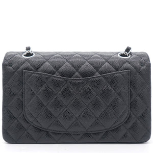 Caviar Quilted Small Classic Double Flap Black