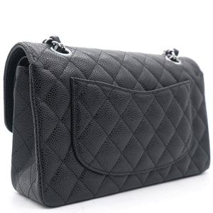 Caviar Quilted Small Classic Double Flap Black