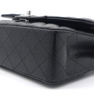 Caviar Quilted Small Classic Double Flap Black