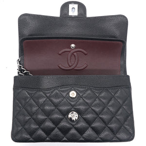Caviar Quilted Small Classic Double Flap Black