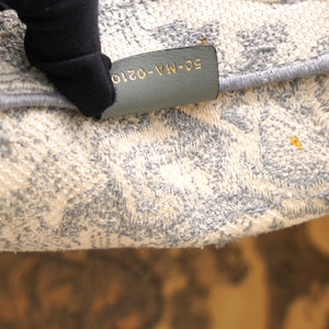 Beige/Grey Embroidered Canvas Toile de Jouy Book Tote