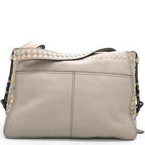 Taupe Intrecciato Nappa Leather Convertible Flap Tote