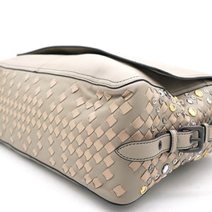 Taupe Intrecciato Nappa Leather Convertible Flap Tote