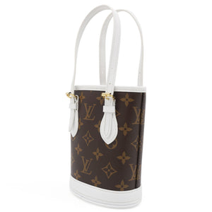 Monogram LV Match Nano Bucket Bag White