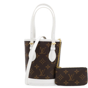 Monogram LV Match Nano Bucket Bag White